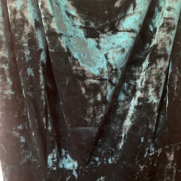 Emerald Green Crushed Velvet Minidress XXL - Picture 3 of 7